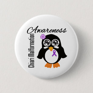 Chiari Missbildungs-Bewusstseins-Pinguin Button