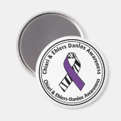 Chiari und EDS Zebra Stripe Ribbon Magnet (Vorderseite/Rückseite)