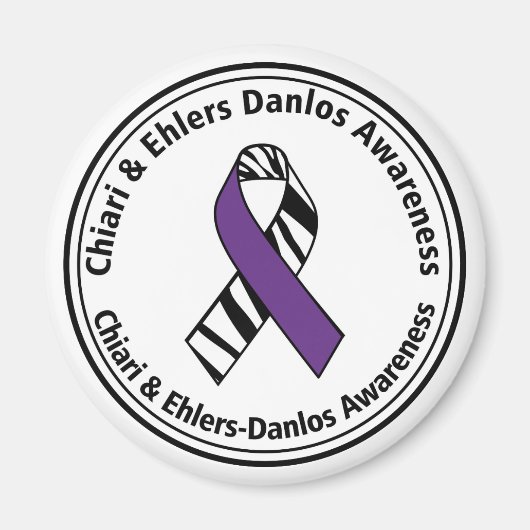 Chiari und EDS Zebra Stripe Ribbon Magnet (Vorne)