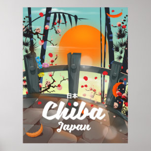 Chiba Japan Vintage Reise Poster Print Art.
