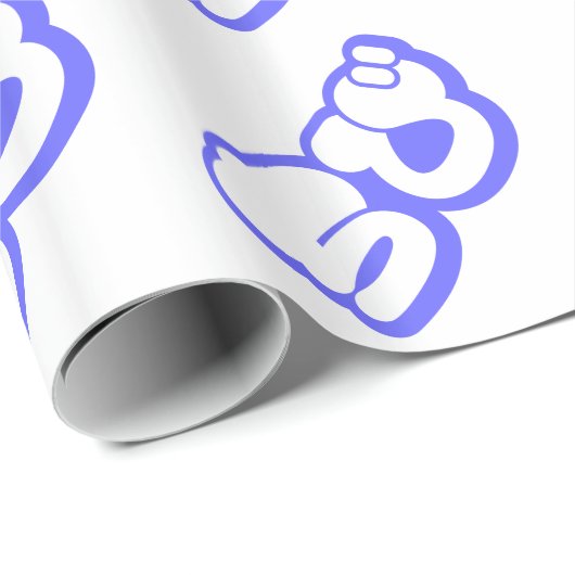 Chibi ち び japanischen Nihongo Hiragana Script Geschenkpapier (Rolleneckpunkt)