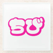 Chibi ち び japanischen Nihongo Hiragana Script Glasuntersetzer (Vorderseite)