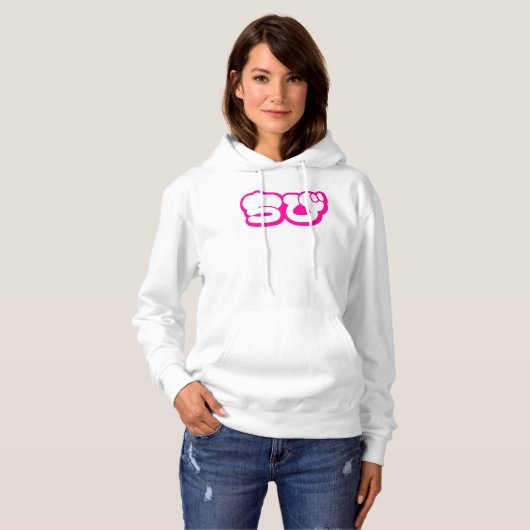 Chibi ち び japanischen Nihongo Hiragana Script Hoodie (Vorne ganz)