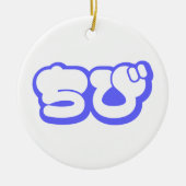 Chibi ち び japanischen Nihongo Hiragana Script Keramik Ornament (Vorne)