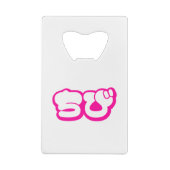 Chibi ち び japanischen Nihongo Hiragana Script Kreditkartenflaschenöffner (Rückseite)