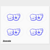 Chibi ち び japanischen Nihongo Hiragana Script Ovaler Aufkleber (Blatt)