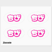 Chibi ち び japanischen Nihongo Hiragana Script Ovaler Aufkleber (Blatt)