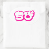 Chibi ち び japanischen Nihongo Hiragana Script Ovaler Aufkleber (Tasche)