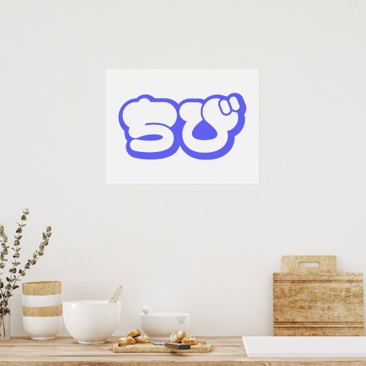 Chibi ち び japanischen Nihongo Hiragana Script Poster (Küche)