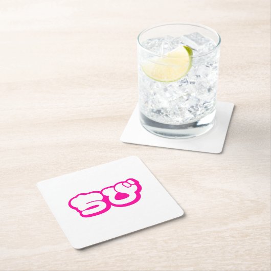 Chibi ち び japanischen Nihongo Hiragana Script Rechteckiger Pappuntersetzer (Vor Ort)