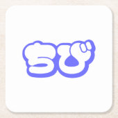 Chibi ち び japanischen Nihongo Hiragana Script Rechteckiger Pappuntersetzer (Vorderseite)