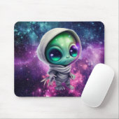 Chibi Alien in Hoodie Mousepad (Mit Mouse)