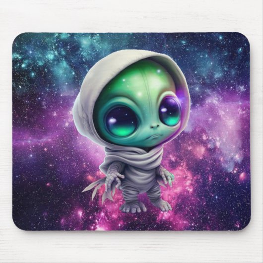 Chibi Alien in Hoodie Mousepad (Vorne)