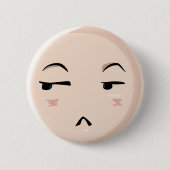 Chibi Anime Emoji Charakter-Ungläubigkeit Emote Button (Vorderseite)