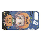 Chibi Anime Girl in Pumpkin-Kostüm Case-Mate iPhone Hülle (Rückseite (Horizontal))