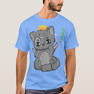 Chibi Anime Neko Pastel Goth Sakura Cat Angelcore T-Shirt