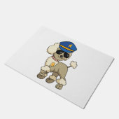 Chibi Anime Police Poodle Dog Fußmatte (Schrägansicht)