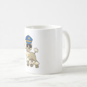 Chibi Anime Police Poodle Dog Kaffeetasse (VorderseiteRechts)