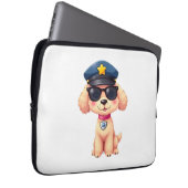 Chibi Anime Police Poodle Dog Laptopschutzhülle (Vorne Rechts)
