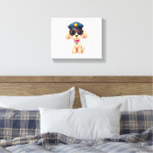 Chibi Anime Police Poodle Dog Leinwanddruck (Insitu (Schlafzimmer))