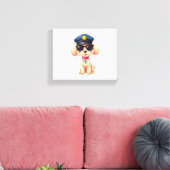 Chibi Anime Police Poodle Dog Leinwanddruck (Insitu (Wohnzimmer))