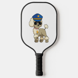 Chibi Anime Police Poodle Dog Pickleball Schläger