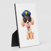 Chibi Anime Polizei Pudel Hund Fotoplatte (Seite)