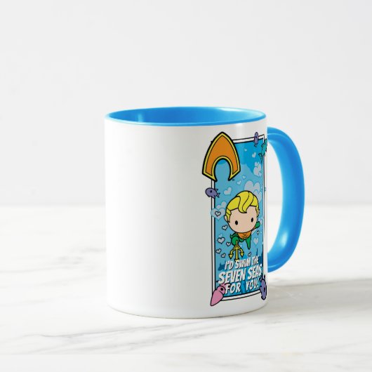 Chibi Aquaman - Ich schwimme die Sieben Meere Tasse (VorderseiteRechts)