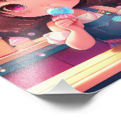 Chibi Art Chibi Gesichtseis Fotodruck (Ecke)