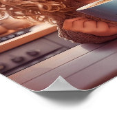 Chibi Art Ich mache keinen Morgen Poster (Ecke)