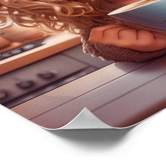 Chibi Art Ich mache keinen Morgen Poster (Ecke)