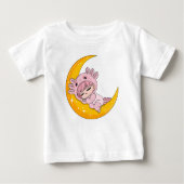 Chibi Axolotl Schlafmond Baby T-Shirt (Vorderseite)