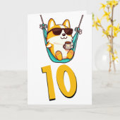 Chibi Baby-Dragon Karte (Gelbe Blume)