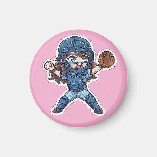 Chibi Baseball 2026 Edition - Catcher Throw-down Magnet (Vorne)