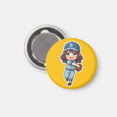 Chibi Baseball 2026 Edition - Fielder The Cannon Magnet (Vorderseite/Rückseite)