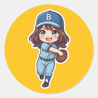 Chibi Baseball 2026 Edition - Fielder The Cannon Runder Aufkleber