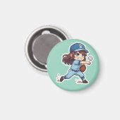 Chibi Baseball 2026 Edition - Pitcher Release Magnet (Vorderseite/Rückseite)