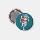 Chibi Baseball 2026 Edition - Pitcher Set Magnet (Vorderseite/Rückseite)