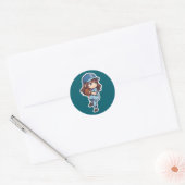 Chibi Baseball 2026 Edition - Pitcher Set Runder Aufkleber (Umschlag)