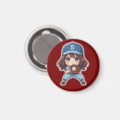 Chibi Baseball Edition - Fertige Haltung Magnet (Vorderseite/Rückseite)