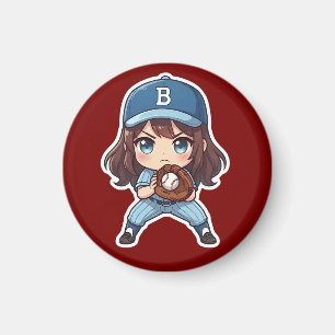 Chibi Baseball Edition - Fertige Haltung Magnet