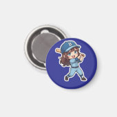 Chibi Baseball Edition - Power Swing Magnet (Vorderseite/Rückseite)