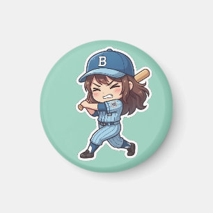 Chibi Baseball Edition - Schwerer Schlagmann Magnet
