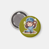 Chibi Baseball Edition - Siegreicher Fang Magnet (Vorderseite/Rückseite)