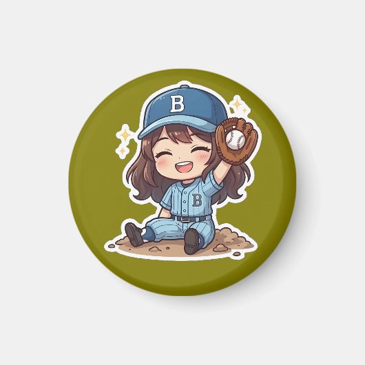 Chibi Baseball Edition - Siegreicher Fang Magnet (Vorne)