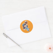 Chibi Baseball Edition - Springender Fang Runder Aufkleber (Umschlag)