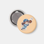 Chibi Baseball Edition - Toller Fang Magnet (Vorderseite/Rückseite)