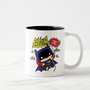 Chibi Batgirl Bereit Für Den Einsatz Zweifarbige Tasse