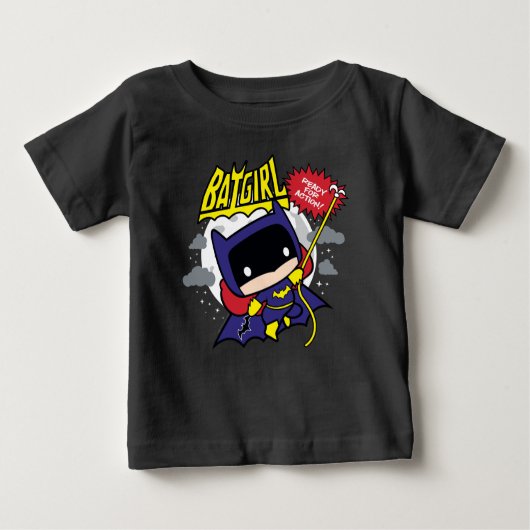Chibi Batgirl bereit zum Handeln Baby T-shirt (Vorderseite)
