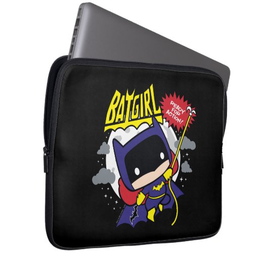 Chibi Batgirl bereit zum Handeln Laptopschutzhülle (Vorne Rechts)